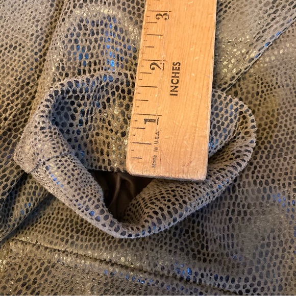 Alfani Women’s Leather Snakeskin Moro Jacket with Snap Pockets S and Lined - Picture 9 of 9